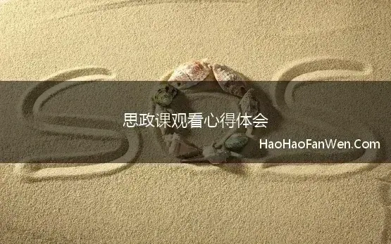 思政课观看心得体会