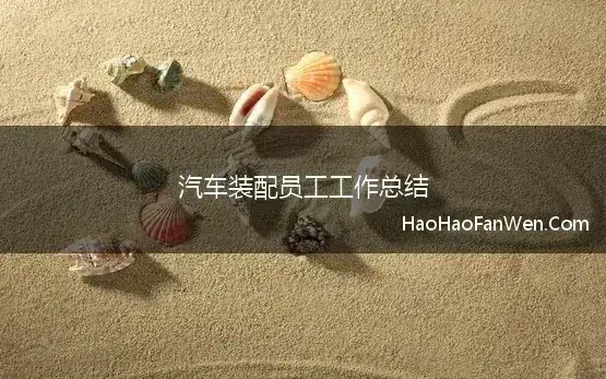 汽车装配员工工作总结