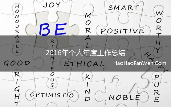 2016年年度工作总结