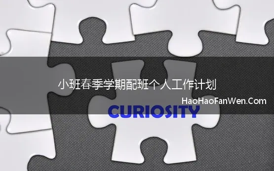 小班春季学期配班个人工作计划