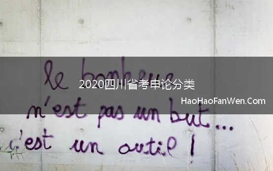 2020四川省考申论分类