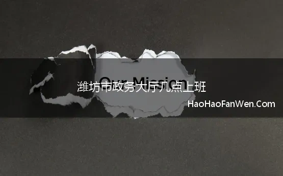 潍坊市政务大厅几点上班 好消息 19日起市政务服务大厅双休日节假日“不打烊”