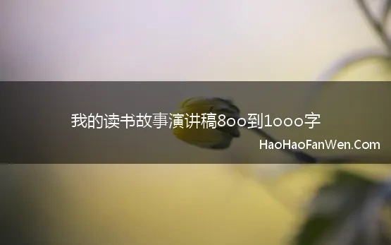 我的故事演讲稿300字