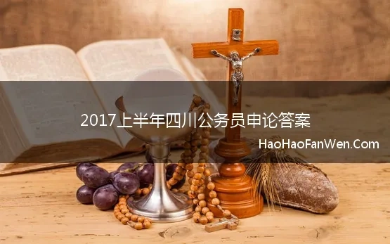 2017上半年四川公务员申论答案