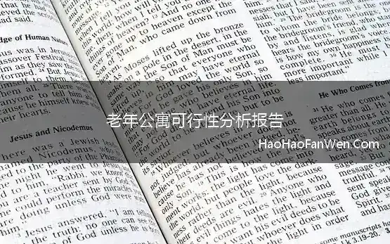 老年公寓可行性分析报告 老年公寓项目可行性研究报告