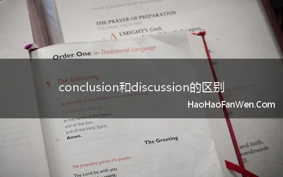 conclusion和discussion的区别