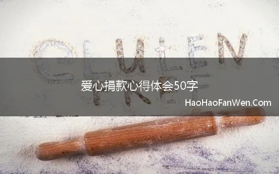 爱心捐款心得体会50字