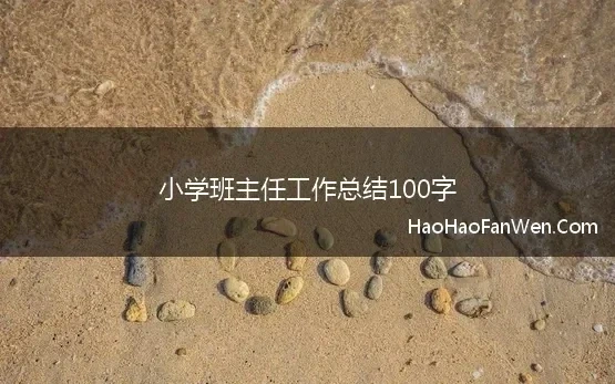 小学班主任工作总结100字