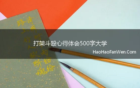 打架斗殴心得体会500字大学