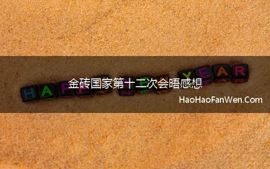 金砖国家第十二次会晤感想 金砖国家领导人第十二次会