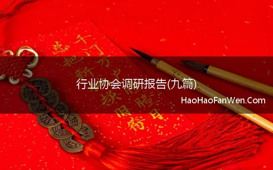 行业协会调研报告(九篇)