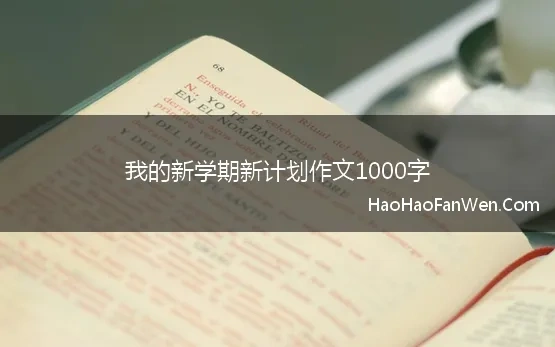 我的新学期新计划作文1000字