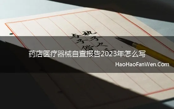 药店医疗器械自查报告2023年怎么写