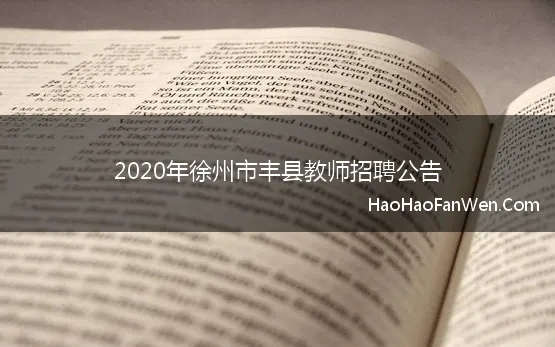 2020年徐州市丰县教师招聘公告