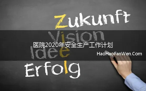 医院安全生产年度工作计划