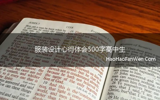 服装设计心得体会500字高中生