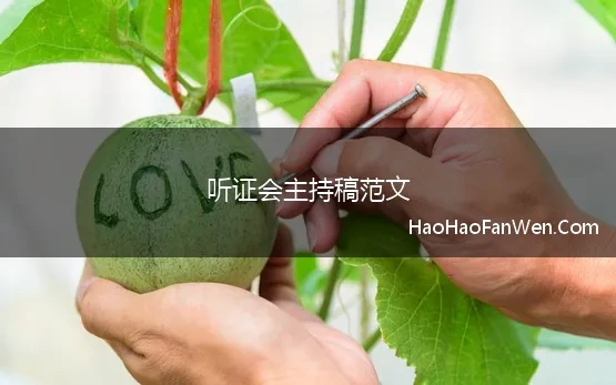 听证会主持稿范文