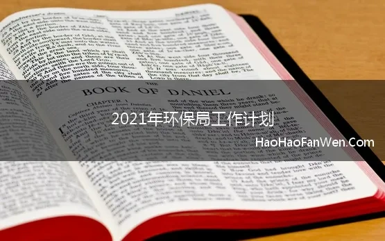 环保局2020年工作计划