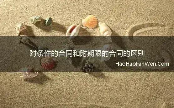 关于附条件的合同和附期限的合同