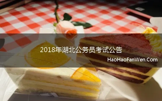 2018年湖北公务员考试公告 2018年湖北省公务员考试申论真题已公布