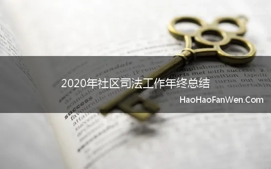 2020年社区司法工作年终总结