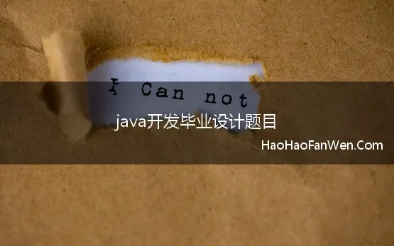 java开发毕业设计题目 2024年最新Java