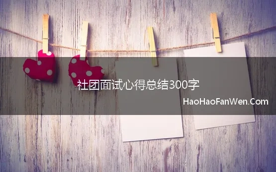 社团面试心得总结300字 社团个人工作总结300字