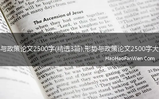 形势与政策论文2500字