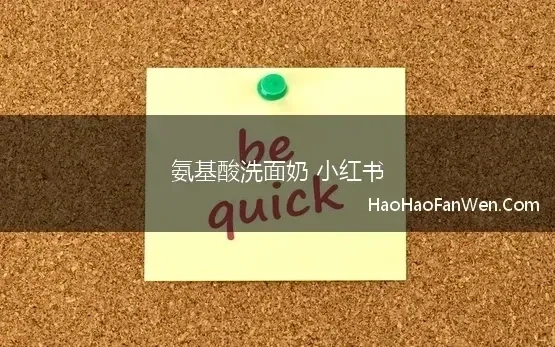 氨基酸洗面奶 小红书(有哪些好用的又不贵的真正的氨基酸洗面奶推荐)