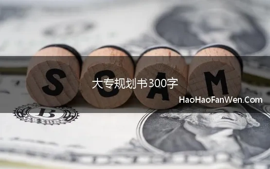 大专规划书300字 职业规划300字范文