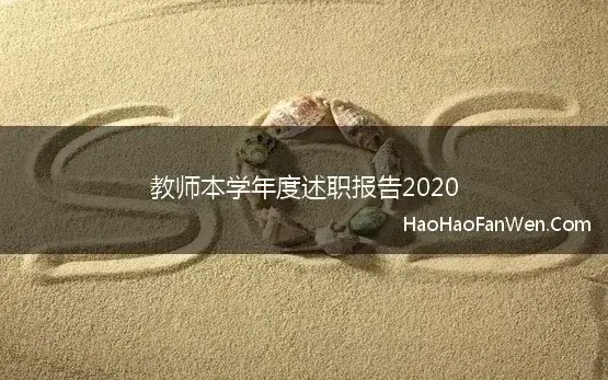 教师本学年度述职报告2020