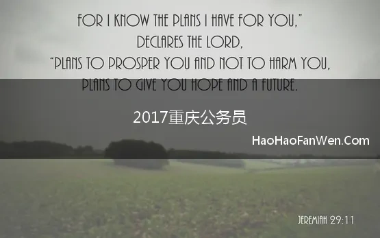 2017重庆公务员