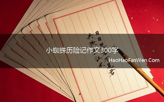 小蜘蛛历险记作文300字