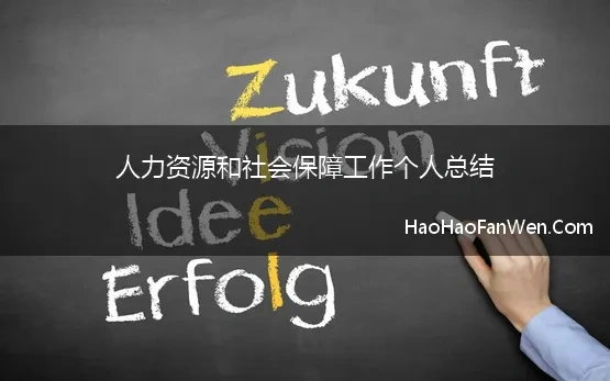 人力资源和社会保障工作个人总结 2022人力资源个人工