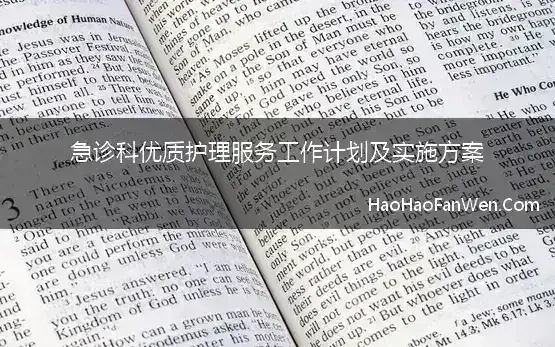 急诊科优质护理服务工作计划及实施方案