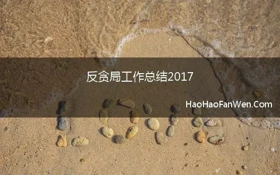 反贪局工作总结2017