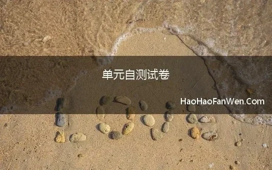 单元自测试卷