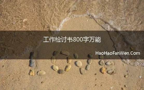 800字的工作检讨