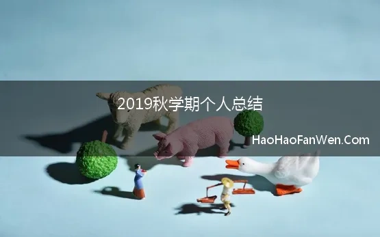 2019秋学期个人总结