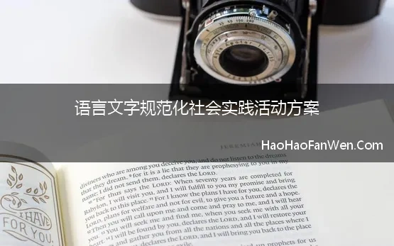 语言文字规范化社会实践活动方案 语言文字实施方案3篇