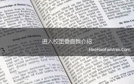 进入校团委自我介绍