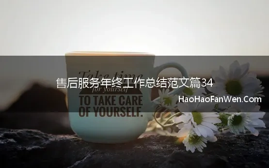 售后服务年终工作总结范文篇34