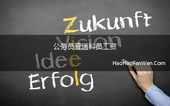 公务员普通科员工资(公务员、教师、事业编人员年收入