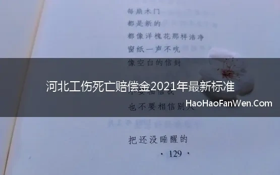 河北工伤死亡赔偿金2021年最新标准