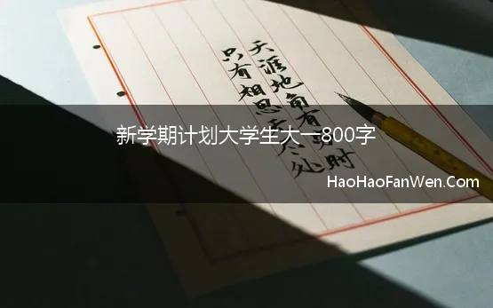 大学学期计划2000字