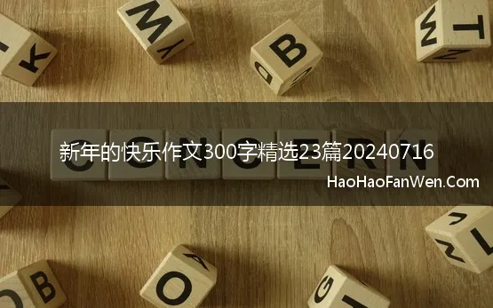 新年的快乐作文300字精选23篇20240716