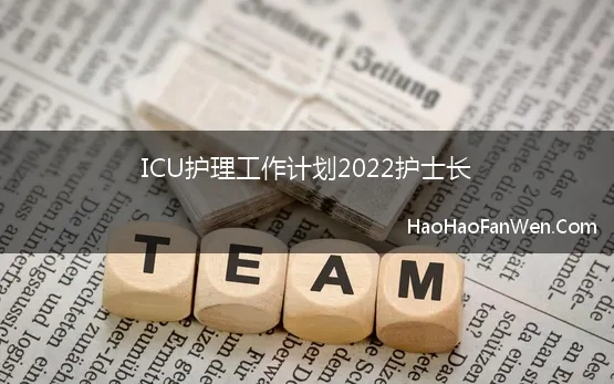 ICU护理工作计划2022护士长