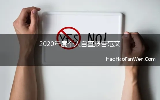 个人自查报告2020范文