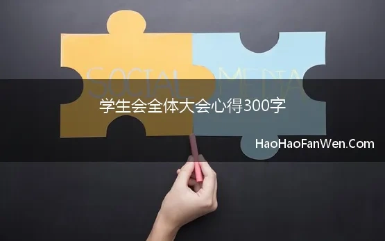 学生会全体大会心得300字