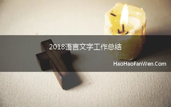 2018语言文字工作总结